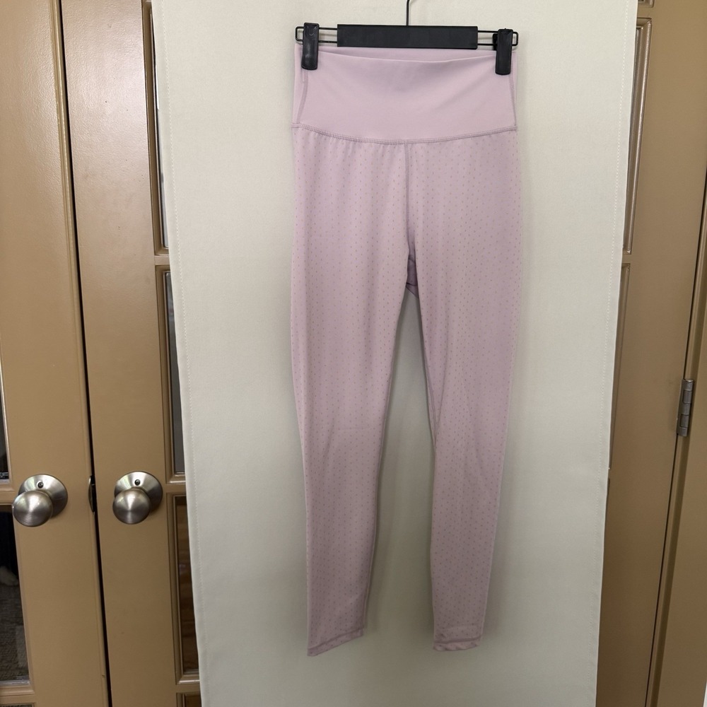 Allfenix Womens Medium‎ Pink Gold Stars Athletic Work Out Leggings Gym Yoga